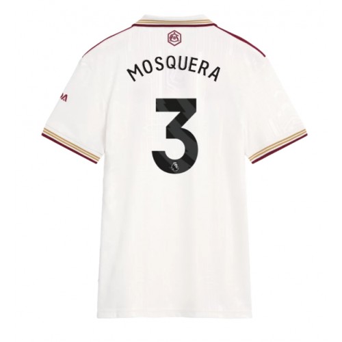 Stroje piłkarskie Arsenal Cristhian Mosquera #3 Koszulka Trzeciej dla damskie 2025-26 Krótki Rękaw